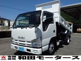 いすゞ エルフ 3.0 強化ダンプ フルフラットロー ディーゼルターボ 3t　全低床強化ダンプ