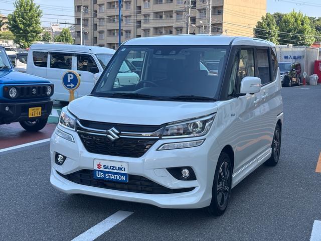 広々とした室内、HYBRIDだから軽々走るソリオ！ デュアルカメラブレーキサポートと後退時ブレーキサポート付き！