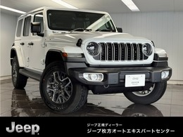 ジープ ラングラー アンリミテッド サハラ 4WD 弊社デモカー革CarplayBluetoothナビ純正AW