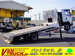 いすゞ フォワード 増トン　標準幅　ベッド付　7.1t積 重機運搬車　ハイジャッキ　ウインチ