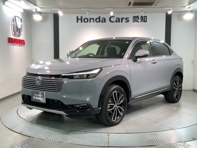 全国納車可 第三者機関証明書付 Honda SENSING 新車保証 試乗禁煙車 純正ナビ フルセグ Rカメラ マルチビュ- BTオ-ディオ ETC LEDライト装備のヴェゼル e:HEVZ入庫！