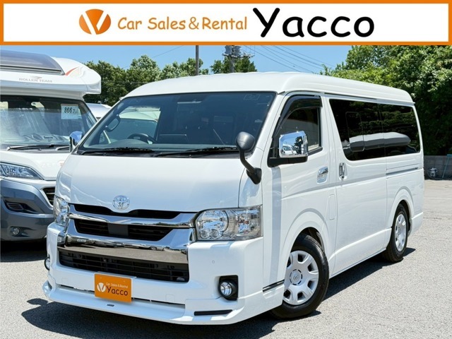 R3年　ハイエースV　ダークプライムII　トヨタテック製　VOX　車両サイズ　484cm×188cm×210cm　乗車定員8名　就寝定員3名　11インチナビ　全周囲カメラ　セーフティセンス　Fエアロ