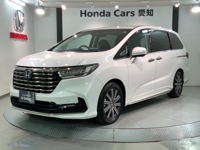 全国納車可 第三者機関証明書付 Honda SENSING 新車保証 試乗禁煙車 ナビLXM-247VFLi フルセグ Rカメラ マルチビュ- CD録音装備のオデッセイ e:HEVアブソルート入庫！