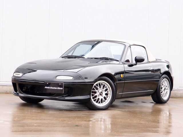 平成5年　ユーノスロードスター　5MT　Sリミテッド1000台限定車　BBS15AW ETC　ZSSマフラー　タイミングベルト交換済　84852km時前後ブレーキキャリパーオーバーホール　赤レザー　社外LEDヘッライトユニット