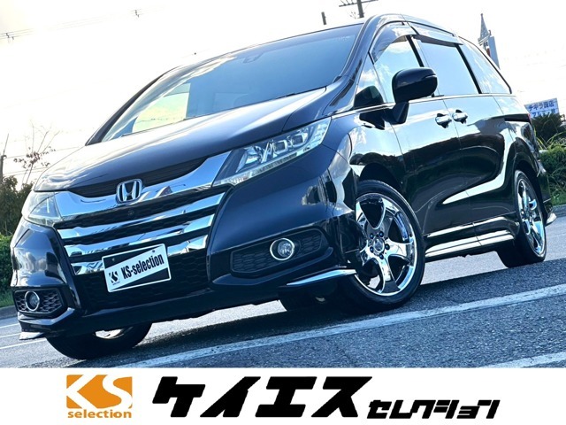 H26　ホンダ　オデッセイアブソルート　EX　ワンオーナー　ブラインドスポットモニター　あんしんパッケージ　LEDヘッドライト　両側電動スライドドア　社外18インチアルミホイール　ハーフレザーシート