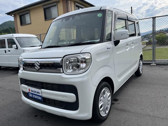 令和2年式　スペーシア　ハイブリッドX　入荷です。 色はピュアホワイトパール♪　衝突被害軽減ブレーキ　ナビ　バックカメラ