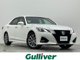 トヨタ クラウンアスリート ハイブリッド 2.5 S Four 4WD 純正ナビ 黒革シート ワンオーナー 禁煙
