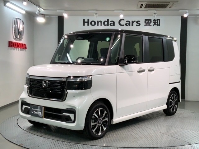 全国納車可 第三者機関証明書付 Honda SENSING 2ト-ン 新車保証 試乗禁煙車 ナビVXM-245ZFEi フルセグ Rカメラ ETC装備のN-BOXカスタム コーディネートスタイル入庫！