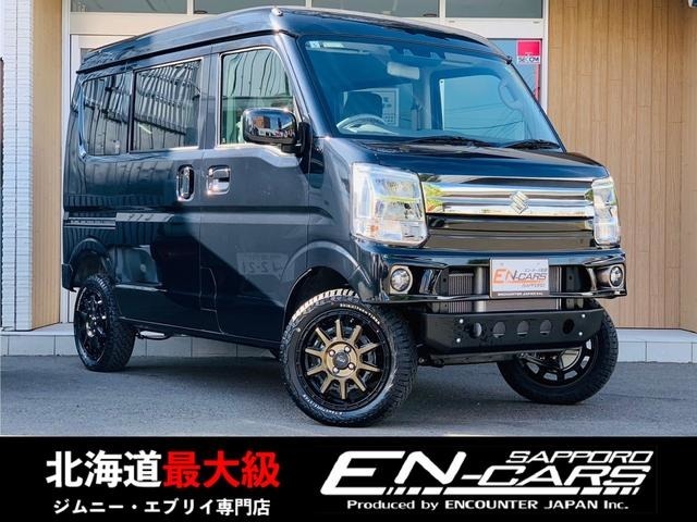 エブリイ35mmリフトアップ新車コンプリート☆新車オーダーし当社へ入庫後の作成となります。イチからの作成ですのでもちろんお好きなグレード、ボディカラーをお選びいただけます！