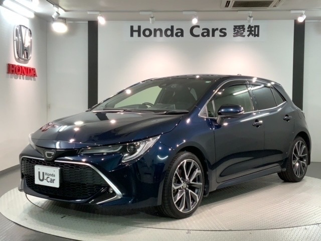 全国納車可 第三者機関証明書付 1年保証 純正ナビ フルセグ Rカメラ CD録音 DVD ドラレコ 衝突軽減B ETC LEDライト 横滑り防止 クルコン装備のトヨタのカローラスポーツ GZ入庫！