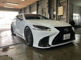 レクサス LS 500h Fスポーツ 4WD サンルーフホワイトレザーシートTRDエアロ4