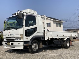 三菱ふそう ファイター 7.6ディーゼルターボ　平ボディ ETC ベッド 鉄板張 Fリップスポイラー