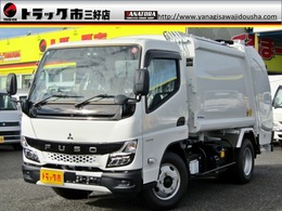三菱ふそう キャンター 2.4トン　プレス式塵芥車 4.6立米　連続スイッチ　汚水タンク　5MT