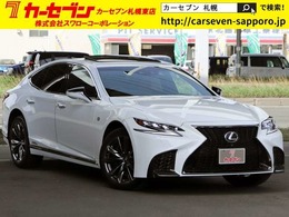 レクサス LS 500h Fスポーツ 4WD サンルーフ　赤本革　ナビTV　全周囲M