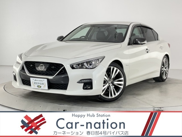 帰ってきた日産エンブレムと、精悍なフロントのV37後期『スカイライン』ハイブリッド、豪華装備が満載の最上級グレード【GT タイプSP】が入庫しました♪