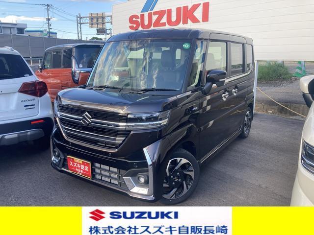 スペーシアカスタム　カスタム　HYBRID　XS OK保証プレミアム付き　車検9年9月　走行4，000キロ　修復歴無し 店舗へご来店いただける方のみ販売させて頂きます。