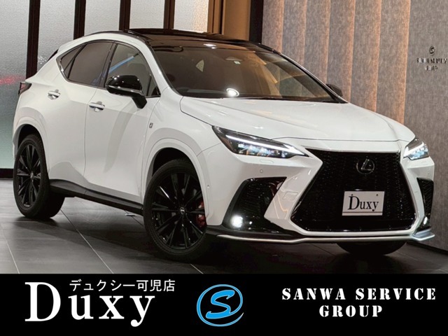 LEXUS　NX　350hFスポーツ　パノラマR　マークレビンソン　14インチDA　オレンジキャリパー　デジタルミラー　置くだけ充電　20AW　アドバンスドパーク　ETC　HUD　BSM　3眼LEDヘッドライト　パノラマビューモニター