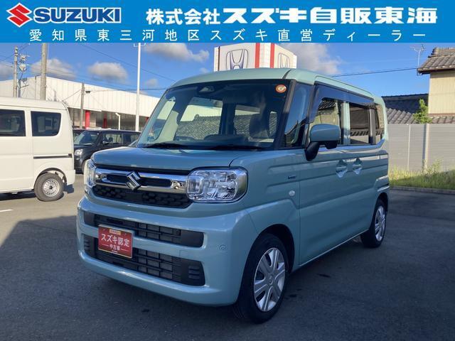 かわいいオフブルーのスペーシアが仲間入り♪ 後席スライドドアで乗り降りも楽々です！
