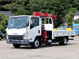いすゞ エルフ 3t 4段クレーン付 ワイドロング 4WD TPG-NPS85AR