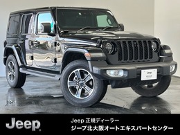 ジープ ラングラー アンリミテッド サハラ 2.0L 4WD 革シ-トSヒ-タ-BカメラLEDヘッドACC禁煙車