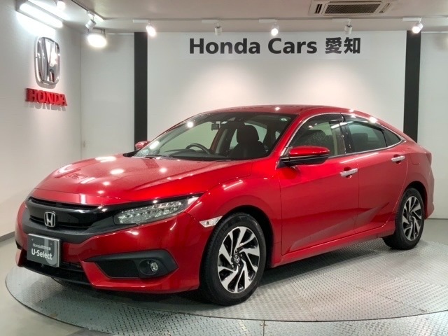 全国納車可 第三者機関証明書付 Honda SENSING1年保証 ナビVXM-185VFi フルセグ RカメラCD録音 BTオ-ディオ DVDドラレコ ETC LEDライト装備のシビックセダン入庫！