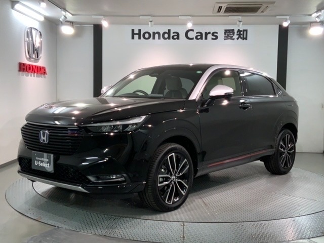 全国納車可 第三者機関証明書付 Honda SENSING サンル-フ 2ト-ン 新車保証 試乗禁煙車 純正ナビ フルセグ Rカメラ BTオ-ディオ ETC装備のヴェゼルe:HEV プレイ入庫！