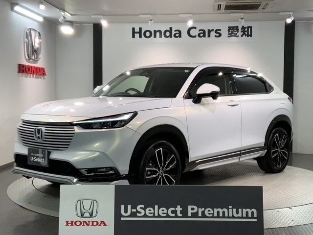 全国納車可　第三者機関証明書付　H　SENSING　最長5年保証　ワンオ-ナ-　ナビVXU-215VZi　TV　Rカメラ　CD録音　BTオ-ディオ　DVD　ETC　LEDライト　VSA　シ-トヒ-タ-　クルコン装備のヴェゼルe:HEV Z入庫！