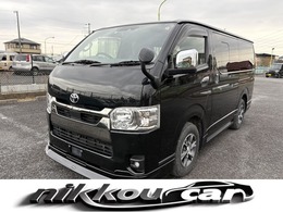 トヨタ ハイエースバン 2.8 スーパーGL ダークプライムII ロングボディ ディーゼルターボ パノラミックビューモニター　社外ナビ