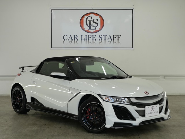 【HONDA　S660　α　禁煙車】★走行1万キロ台★ロールソフトトップ★HKSマフラー★無限リアウイング★フロントスポイラー★サイドスカート★BLITZタワーバー★カーボン調フューエルリッド