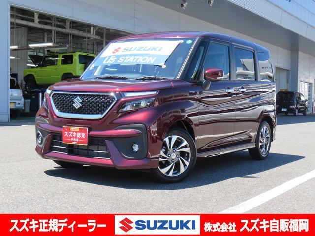＜令和6年式＞　メロウディープレッドパール。ルーミー、トールをお探しの方！スタイリッシュな個性が光る【ソリオ バンディット HYBRID SV】はいかがですか？