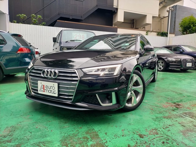 ワンオーナー 2020年式　アウディA4アバント　40TFSI　マイスターシュトックSライン　黒色　37，000km　アシスタンスPKG