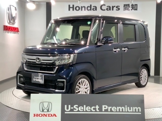 全国納車可 第三者機関証明書付 Honda SENSING 2年保証 ナビVXM-214VFi Rカメラ CD録音 BTオ-ディオ DVD シ-トヒ-タ- 装備のN-BOXカスタム Lタ-ボ入庫！