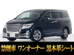 日産 エルグランド 2.5 ライダー ブラックライン 禁煙1オナ/全周囲カメラ/黒革/後席モニター