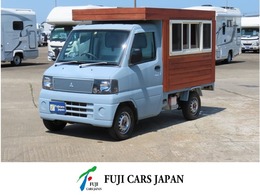 三菱 ミニキャブトラック キッチンカ- 移動販売車 ケ-タリングカ- 換気扇 給排水40L シンク 外部電源 販売窓