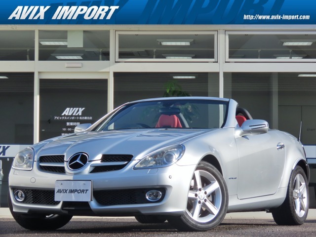 ご覧頂き誠に有難うございます】　　2009y　MercedesーBenz　SLK200コンプレッサー　純正イリジウムシルバー　/　ブラックレザーシート　正規D車　右H