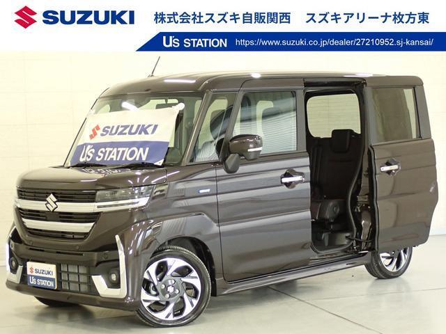 おしゃれなアーバンブラウンパールメタリックのスペーシアカスタムが仲間入り☆　ターボエンジン搭載で　力強い走りも魅力です！！　※当社では業販及び転売目的の方への販売はお断りしております。