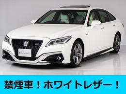 トヨタ クラウン ハイブリッド 2.5 RS アドバンス 禁煙車/サンルーフ/白本革/TRDエアロ/HUD