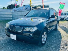 BMW X3 2.5si 4WD 黒革・社外エアロ・記録簿・禁煙車・ETC