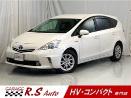 トヨタ プリウスα 1.8 G HV 黒革調シートカバー TVナビ Bカメラ 5人