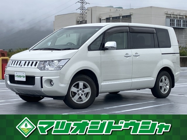 ワンオーナー・両側電動スライドドア・本革シート 純正ナビ・バックカメラ・フルセグTV ドラレコ ETC フロント/サイドカメラ パワーバックドア付き！希少な本革シートデリカ入庫です。フロント・サイドカメラ付き！