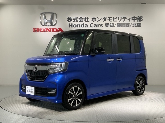 全国納車可 第三者機関証明書付 2ト-ン 1年保証 社外ナビSL3118NV フルセグ Rカメラ DVD ETC LEDライト VSA 片側電動装備のN-BOXカスタム GLホンダセンシング入庫！