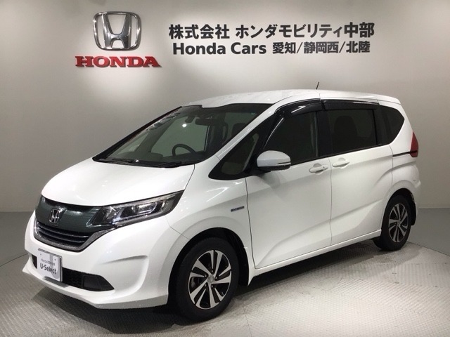 全国納車可 第三者機関証明書付 Honda SENSING 1年保証 ナビVXM-184VFi フルセグ Rカメラ DVD ETC LEDライト 両側電動ドア装備のフリ-ド ハイブリッド・EX入庫！