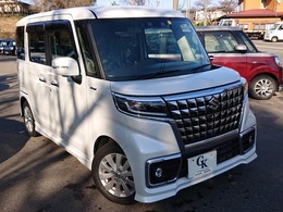 スズキ スペーシア 660 カスタム ハイブリッド XSターボ 4WD 両側Pスラ・社外ナビ・純正AW・スマキー