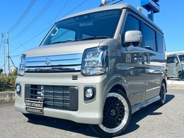 スズキ エブリイワゴン 660 PZターボ ハイルーフ 4WD 30mmダウンサス 16インチアルミ 2本出シャ