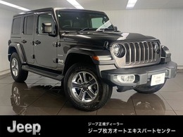 ジープ ラングラー アンリミテッド サハラ 2.0L 4WD 革SヒータCarplayBluetooth純正ナビTVLED