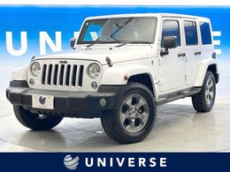 ジープ ラングラー アンリミテッド サハラ 4WD 革シート シートヒーター　メモリナビ　バ