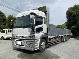 三菱ふそう スーパーグレート 10t超 平ボディ　アルミブロック エアサス 5方開　AT　積載:13200kg　Bモニター アル