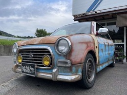 ダイハツ オプティ 顔面移植ミラジーノフェイス ローダウン エイジングペイント施工
