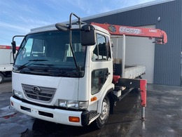 日産 コンドル 3t　ロング　UNIC3段クレーン　フックイン 