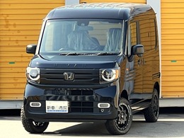 ホンダ N-VAN 660 ファン ターボ 4WD 黒カスタム/2インチUP/XJ04/マッドタイヤ/